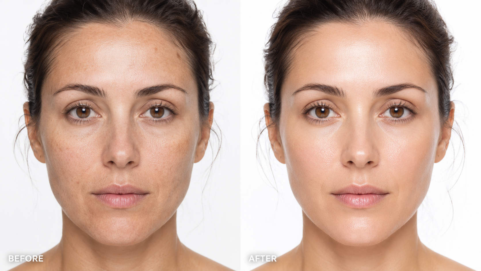 Before and after: overall skin radiance