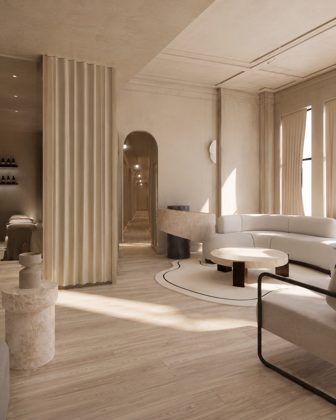 Reception lounge and clinic entry